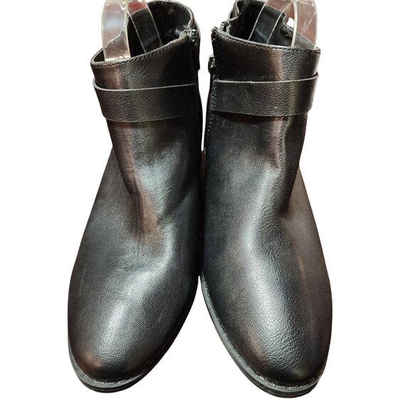 LC Lauren Conrad Black Ankle Boots With Side Zippers & Low Heels size 9.5M - Picture 3 of 8